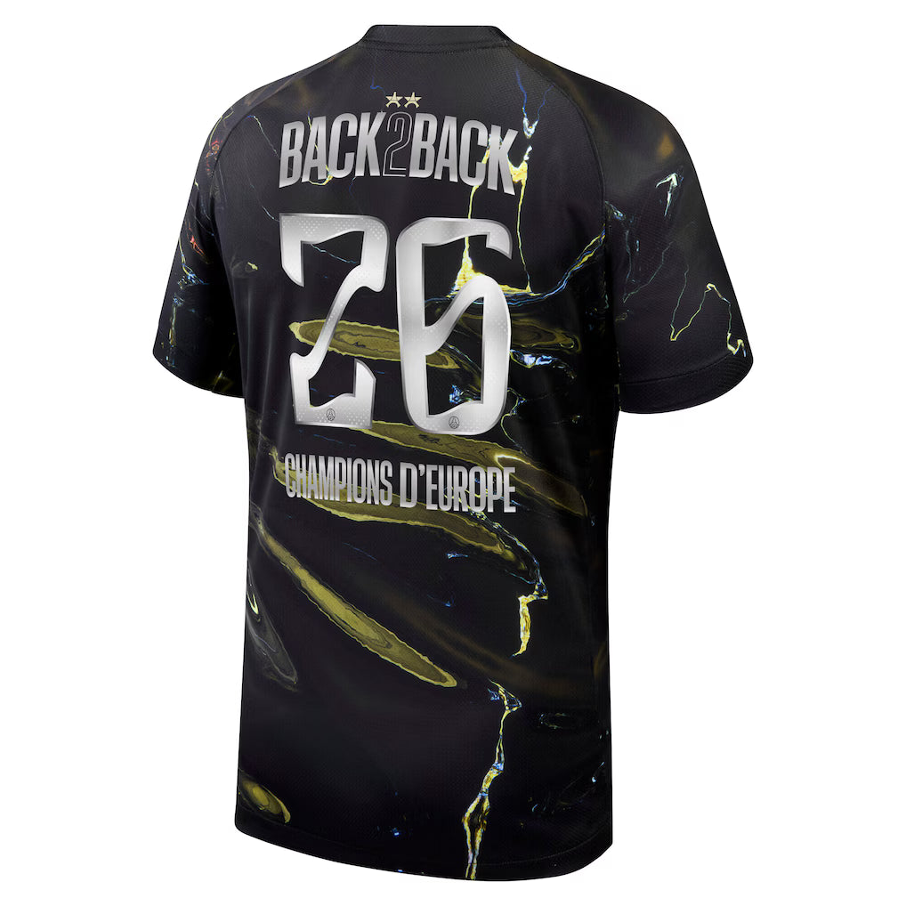 Maillot PSG Night Edition 25/26 - Flocage Champions D'europe - 26 ⭐️⭐️
