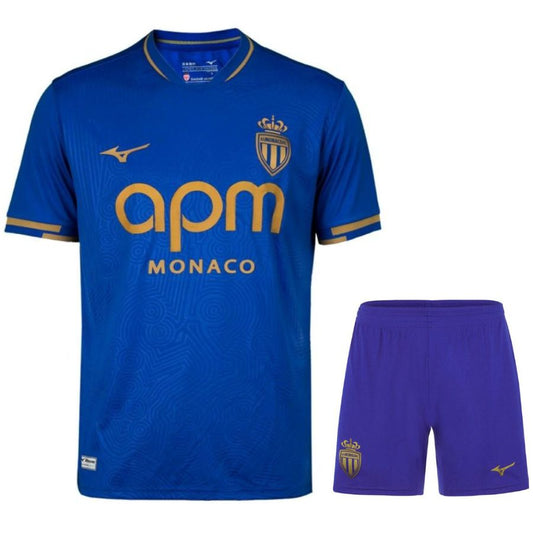 Kit AS Monaco Enfant Extérieur 2025 2026 Bleu