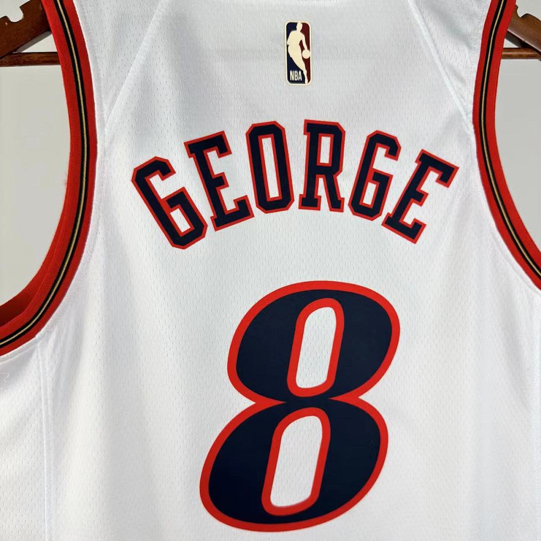 Saison 26 76ers Rétro Blanc n°8 George