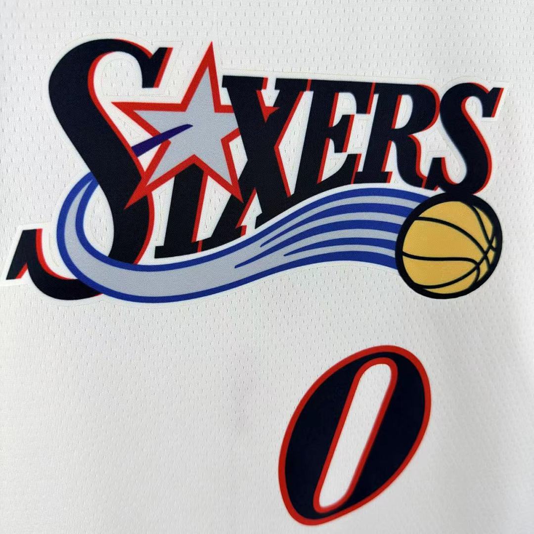 Saison 26 76ers Rétro Blanc n°0 Maxey