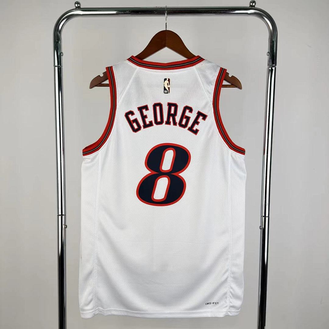 Saison 26 76ers Rétro Blanc n°8 George