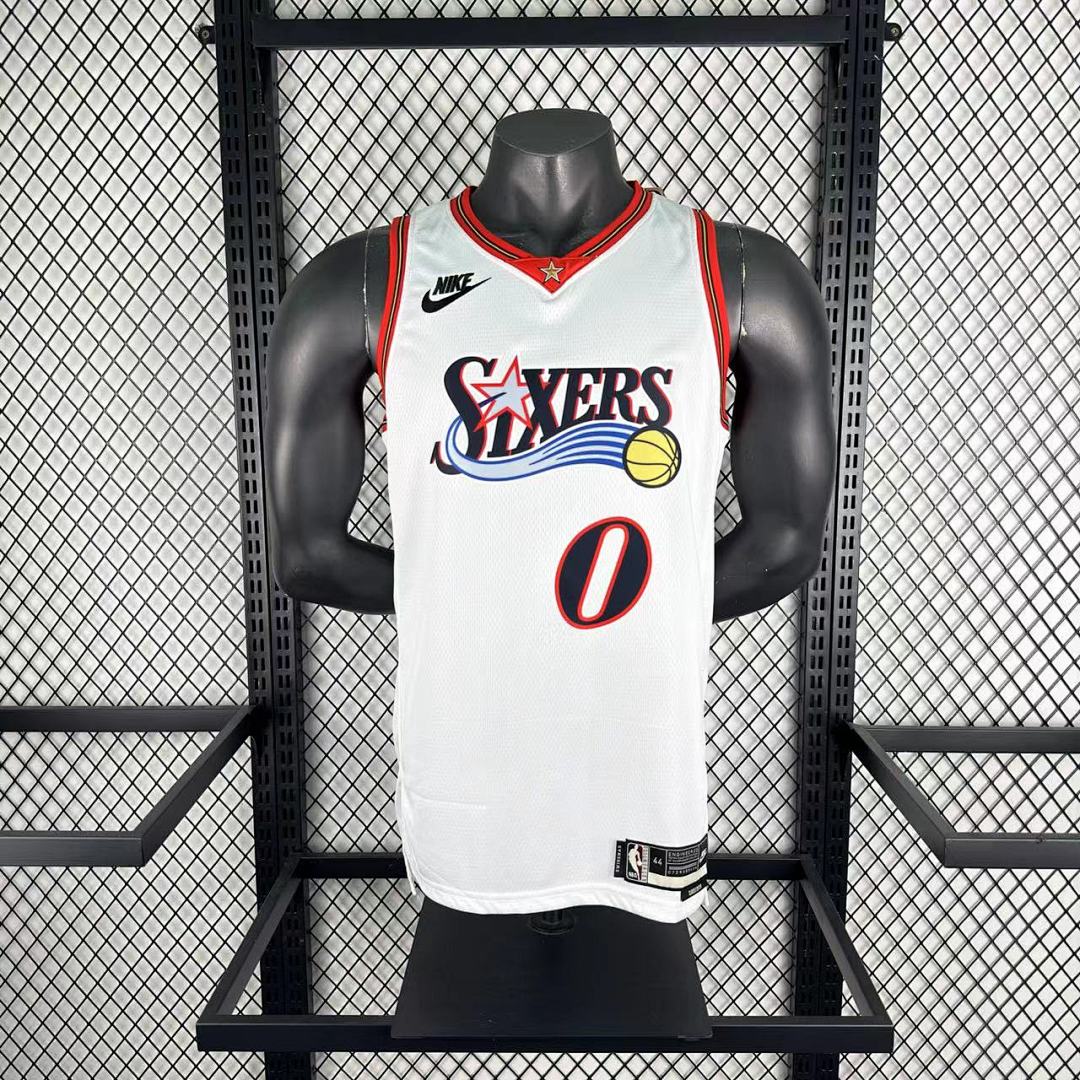 Saison 26 76ers Rétro Blanc n°0 Maxey