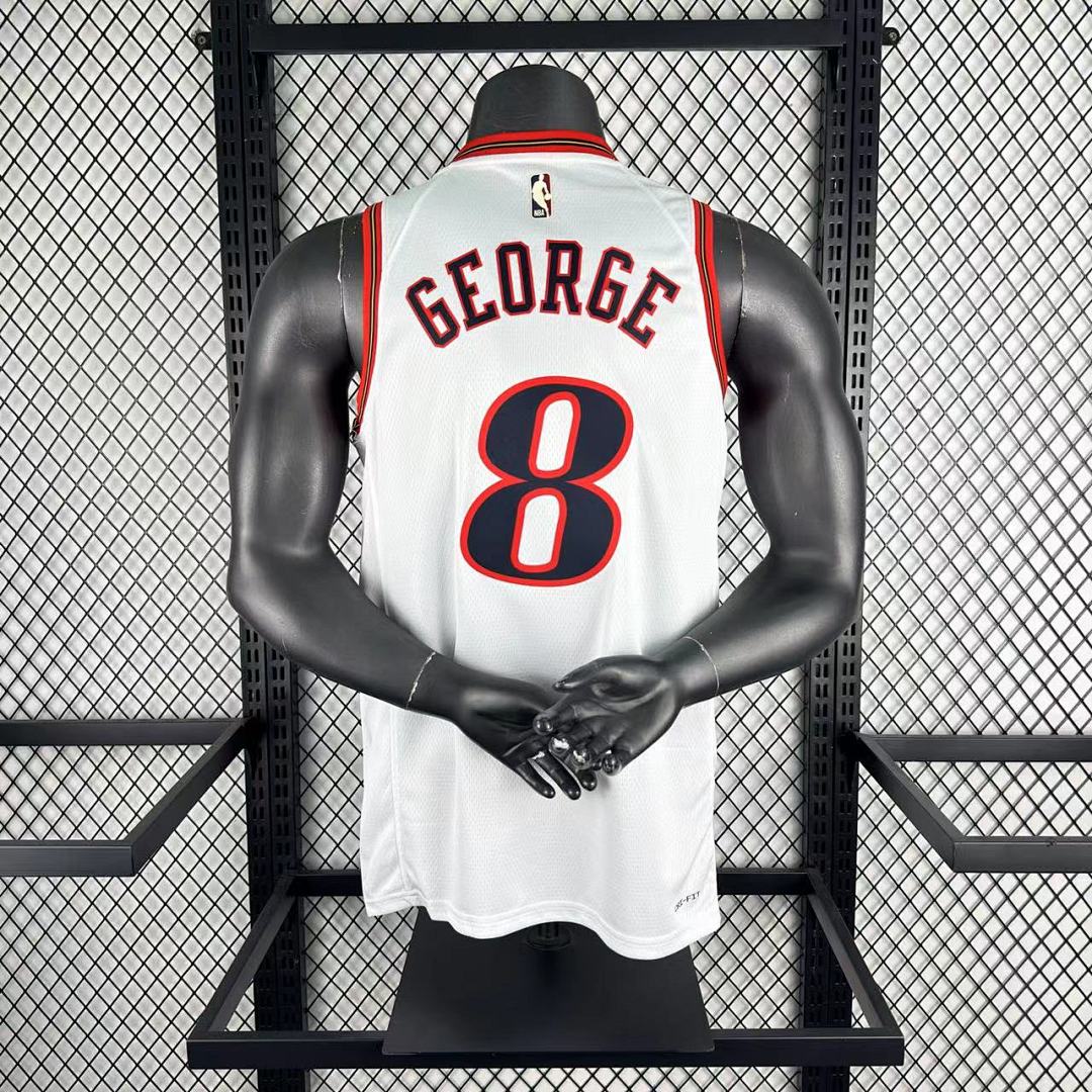 Saison 26 76ers Rétro Blanc n°8 George