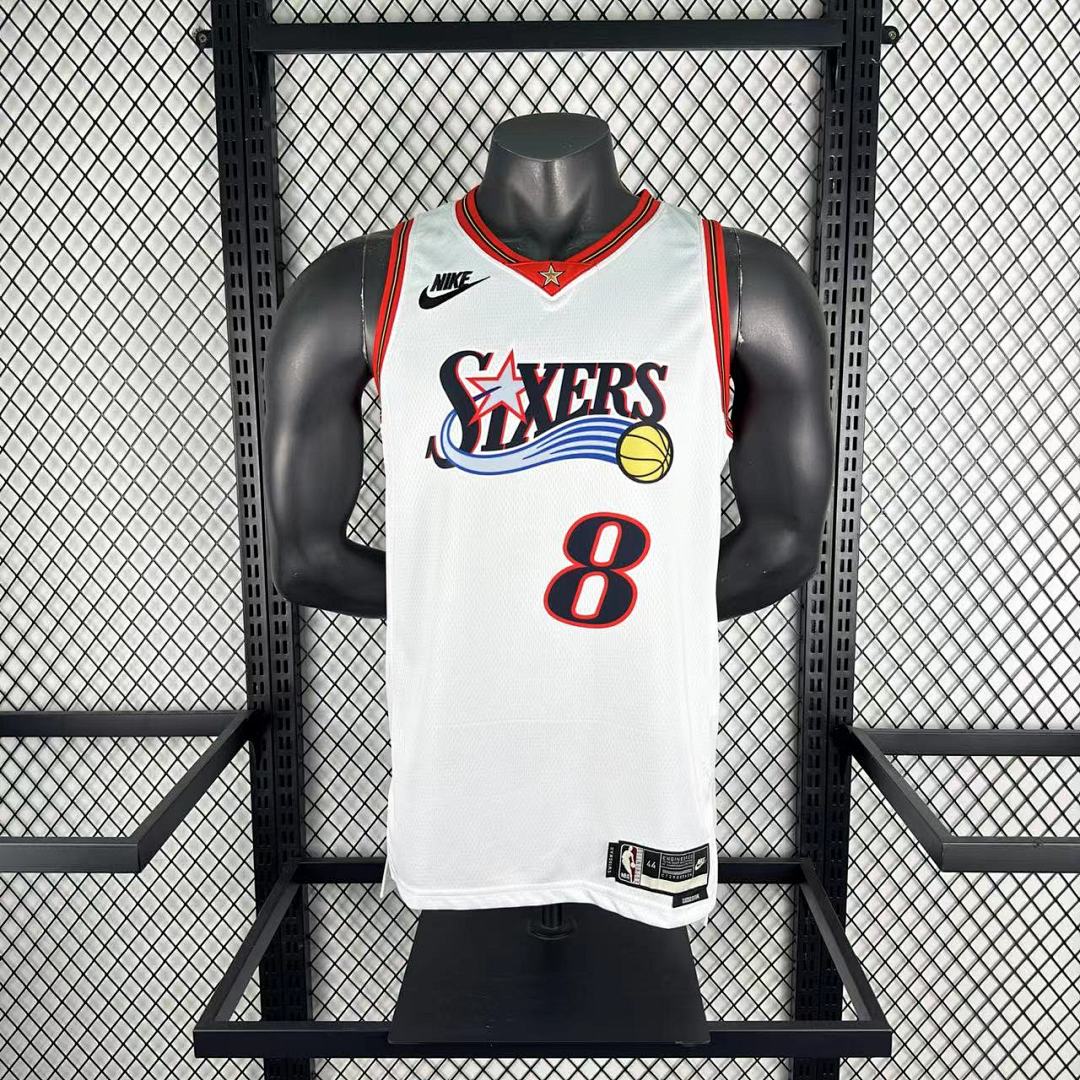 Saison 26 76ers Rétro Blanc n°8 George