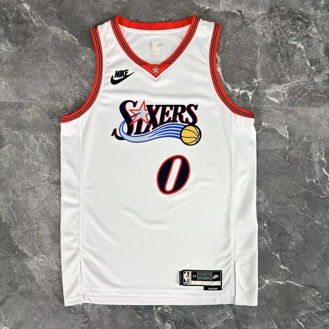 Saison 26 76ers Rétro Blanc n°0 Maxey